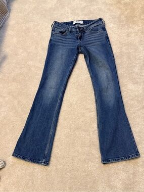 Hollister Women's Dark Blue Bootcut Jeans